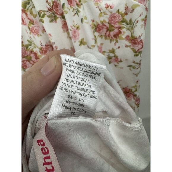 Parthea Floral Maxi Dress Women M White Whimsical Prairie Cottage  Milk Maid - Picture 5 of 8